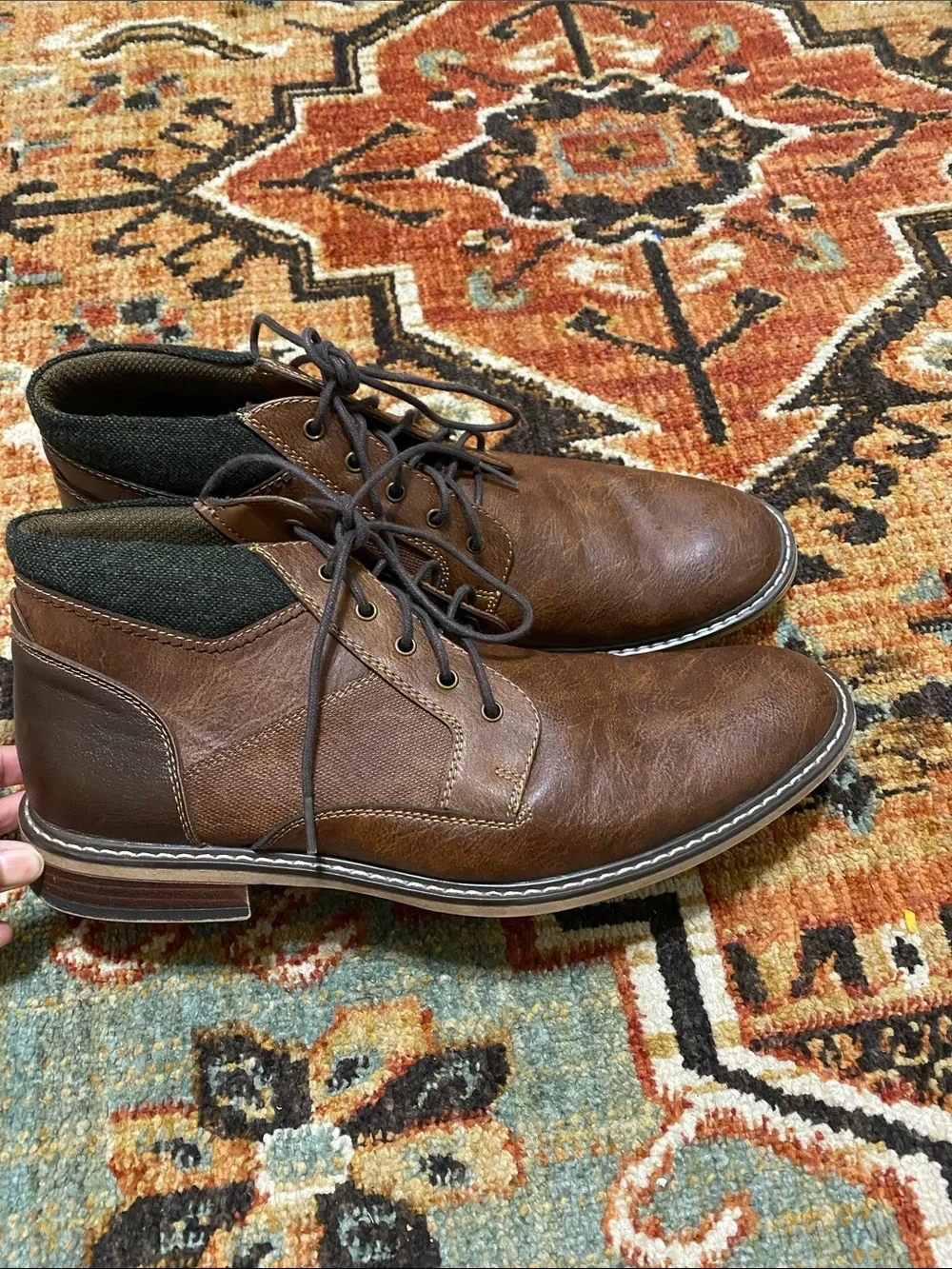 Hawker Rye Men's Brown Leather Chukka Boots with Padded Collar
